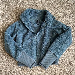 Athleta fuzzy bomber jacket